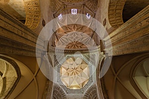 Horizontal view of the upper archs, domes and architectural design of the Santa Espina Monastery photo