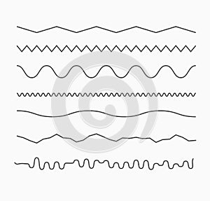 Horizontal wave lines