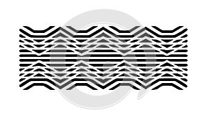 Horizontal Wavy Line Pattern Abstract Texture, vector design Generative AI
