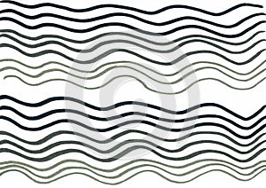 Horizontal wavy lines on a white background. Gradient from black to light gray.