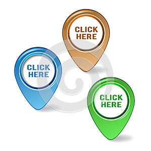 Horizontal white banners