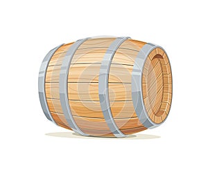 Horizontal Wooden barrel for wine or beer