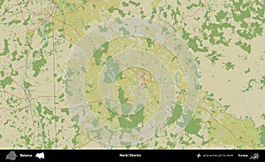 Horki District, Belarus. Topographic Humanitarian