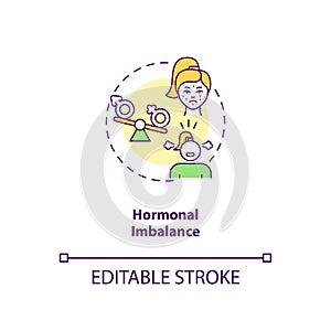 Hormonal imbalance concept icon