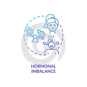 Hormonal imbalance concept icon