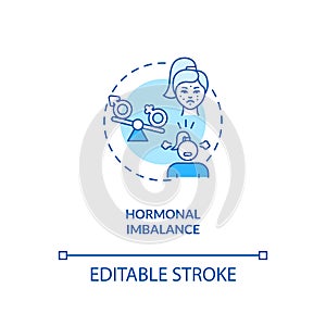 Hormonal imbalance concept icon