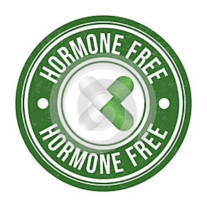 Hormone Free Badge, Rubber Stamp, Label, Seal, Emblem, No Hormone, No Antibiotics, Packaging Design Elements, Product Label Design