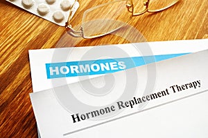 Hormone replacement therapy HRT.