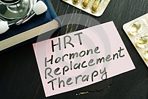 Hormone replacement therapy HRT sign