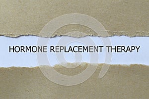 hormone replacement therapy on white paper