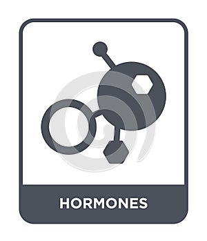 hormones icon in trendy design style. hormones icon isolated on white background. hormones vector icon simple and modern flat