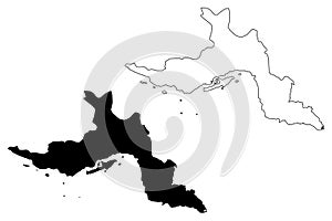 Hormozgan Province map vector