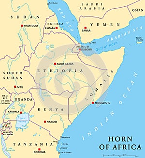 Horn of Africa Political Map