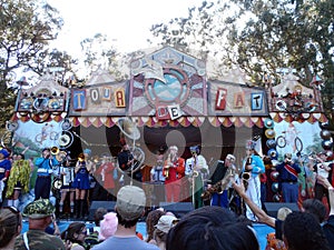 Horn Band Plays Music on Stage