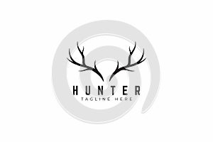 Horn Deer Antler Elk Vintage Logo