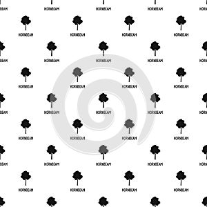 Hornbeam tree pattern seamless vector