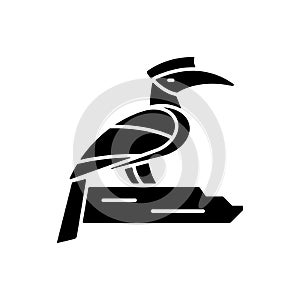 Hornbill black glyph icon