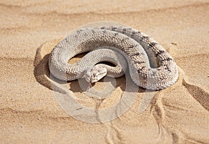 Horned Viper Ready to Strike