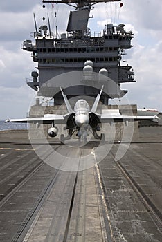 Hornet on catapult photo