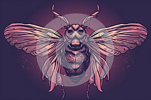 Hornet,  Hand drawn illustration for tattoo or t-shirt design