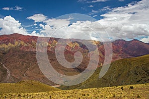 Hornocal, 14 color mountain. Colorful mountains in Jujuy, Argentina