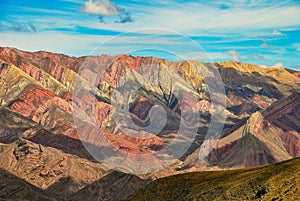 hornocal, colorful rock formations