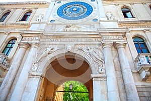 Horology on the ancient architecture photo