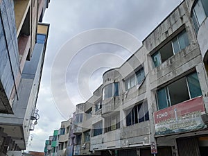 Horor Old building with wide window