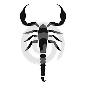 Horoscope scorpio icon, simple style