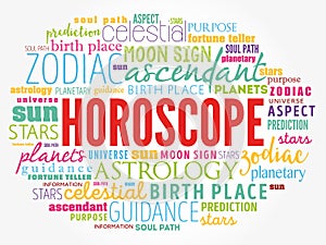 HOROSCOPE word cloud collage