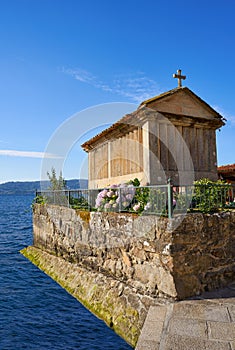 Horreo in Combarro village Pontevedra Galicia Spain photo