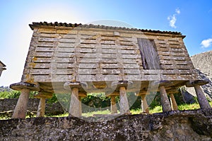 Horreo in Sardineiro near Finisterre of Galicia photo