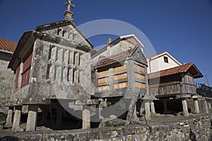 Horreo a traditional construction to keep harvested grain in northern Spain