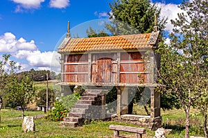 Horreo, typical rural construction from Galicia, Spain photo