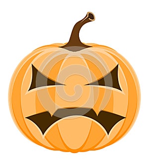 horrible pumpkin halloween stock vector illustration
