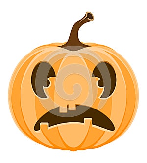 horrible pumpkin halloween stock vector illustration