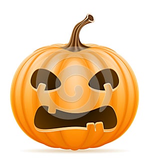 Horrible pumpkin halloween stock vector illustration