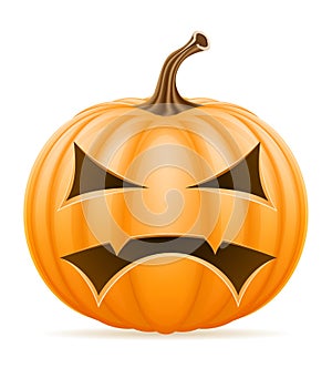 Horrible pumpkin halloween stock vector illustration