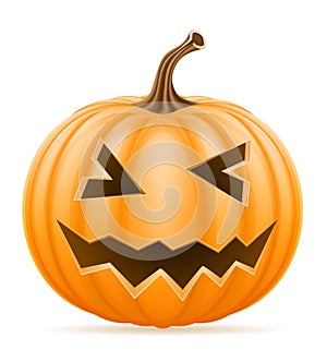 Horrible pumpkin halloween stock vector illustration