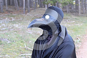 Horrific image with human crow