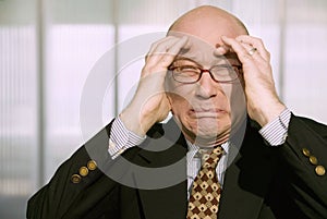 Horrified Businessman photo