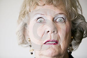 Horrified Senior Woman