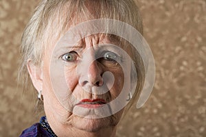 Horrified Senior Woman