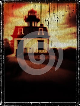 Horror Book Cover Concept Haunted Lighthouse