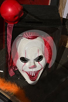 Horror Clown Mask for Halloween, La Spezia, Liguria, Italy