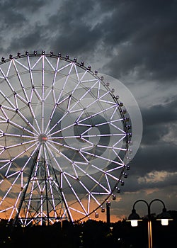 Horror ferris wheel in a kasirinkai park