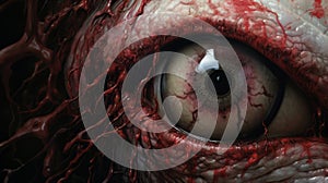 Horror-inspired Eye Ps3 Wallpaper With Realistic Hyper-detailed Rendering