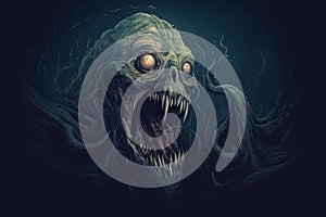 Horror movie monster. Generate Ai