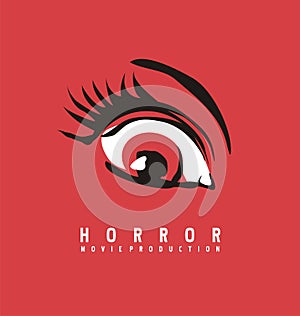 Horror movie production business logo design photo