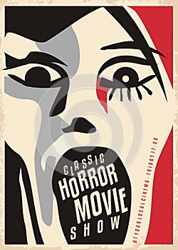 Horror movies poster design photo